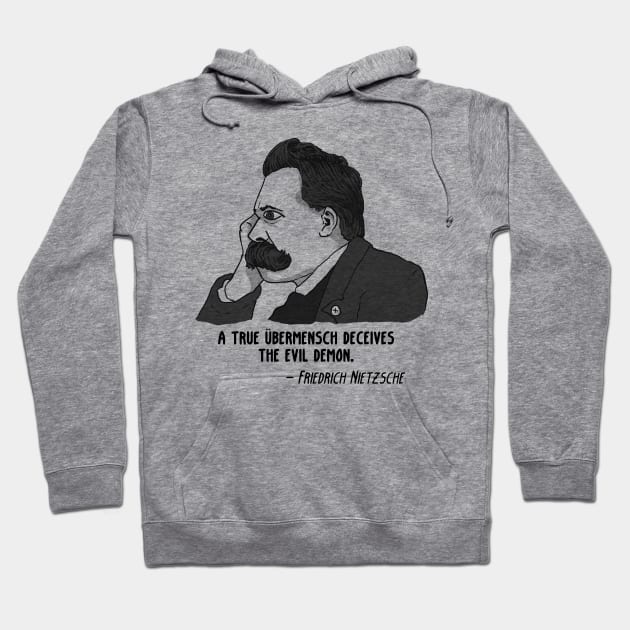 Nietzsche's Demon Hoodie by ExistentialComics